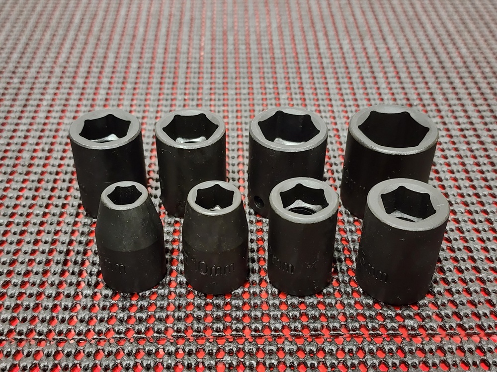 3/8" dr. Metric impact socket 8 pc set